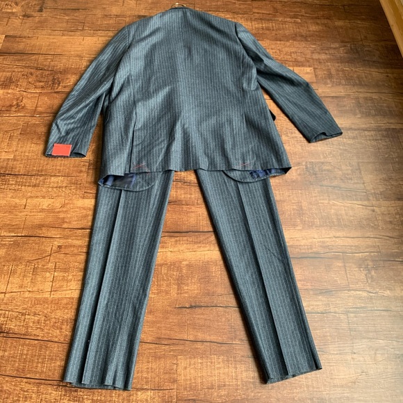 Isaia Napoli bluish Gray 100% wool 46L(56 8L) suit - Picture 4 of 8